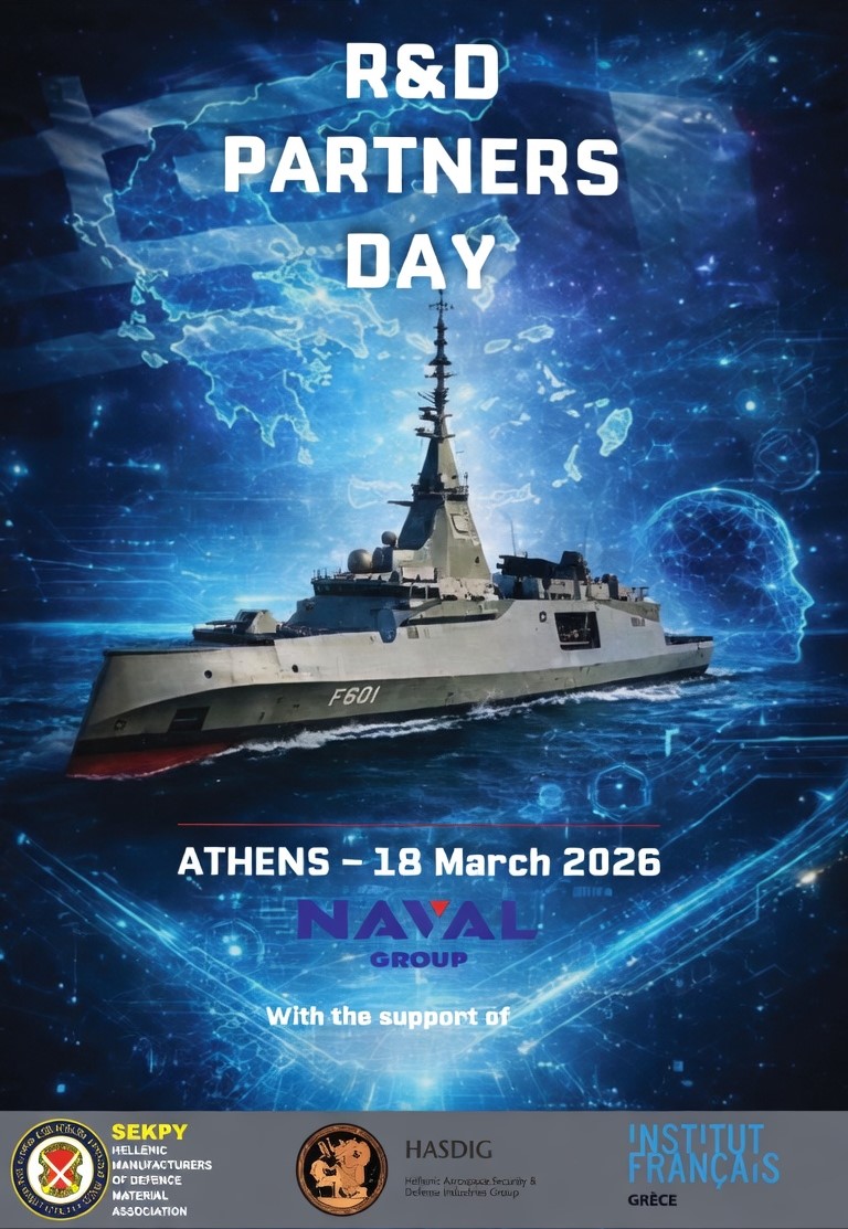Naval Group, R&D Partners Days, European Defence Fund, EDF, Greece, Hellenic Navy, FDI Frigate, Franco-Greek Cooperation, Defence Innovation, EDIP, GDDIA, HCDI, ELKAK, Athens