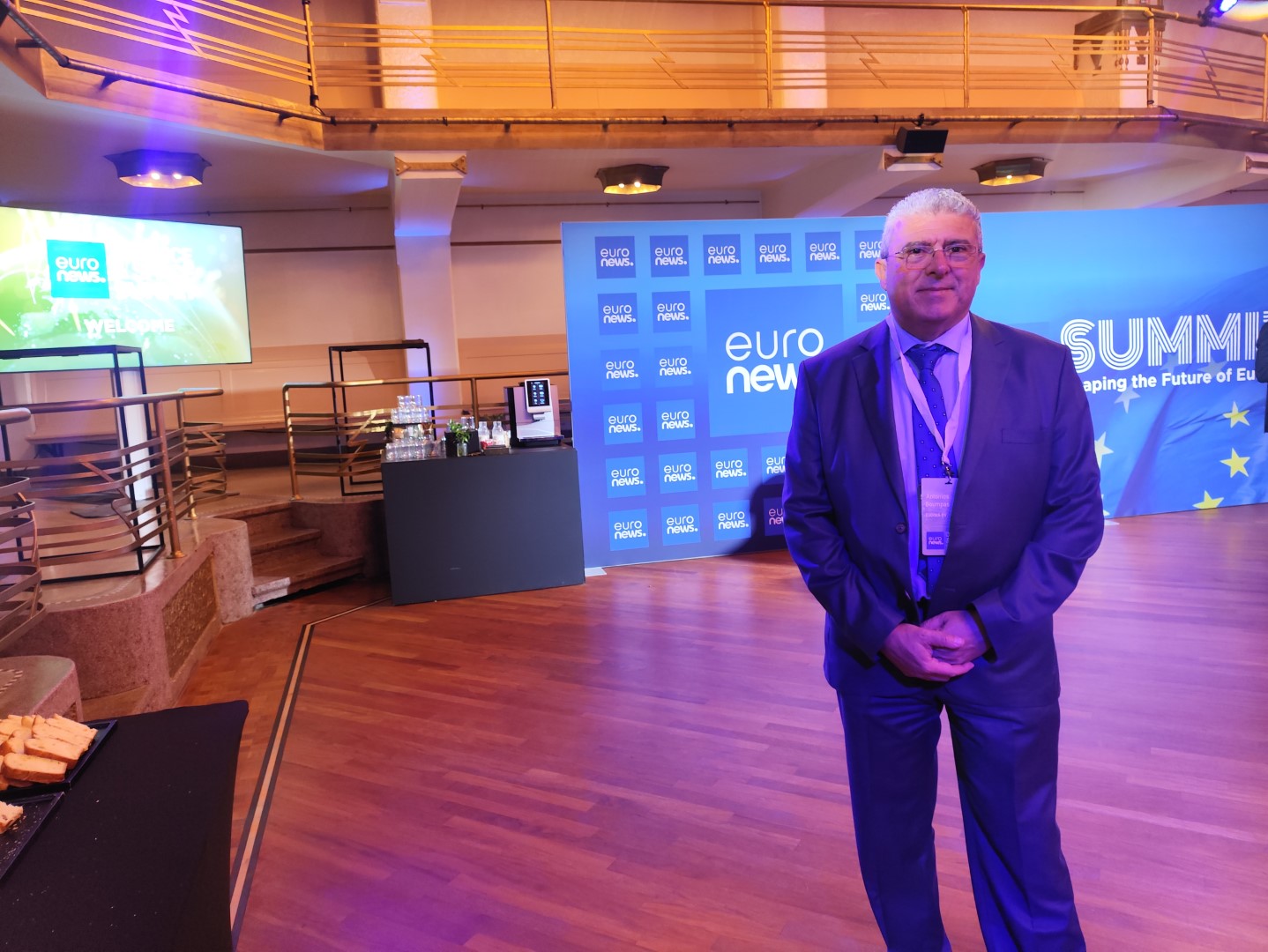 EUDIMA CEO and colleague at the Euronews Defence & Space Summit 2026 in Brussels